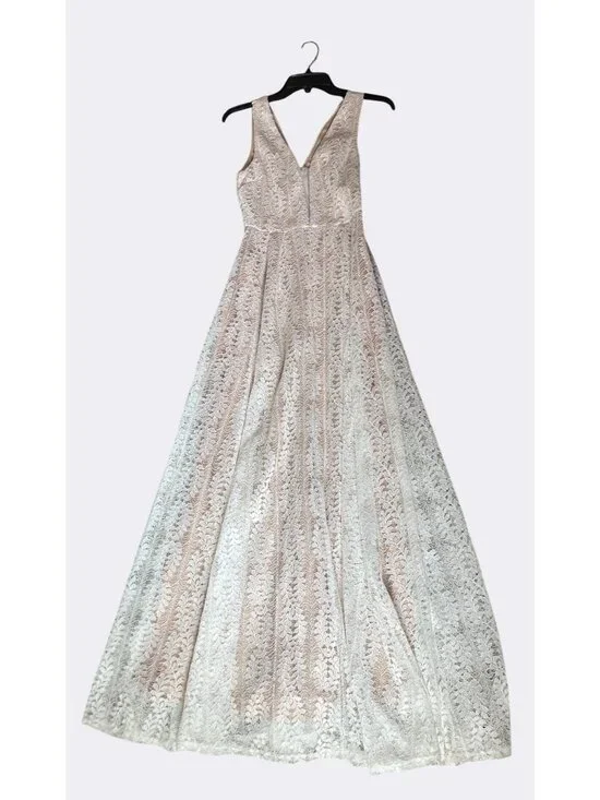 Lulus Eliana Lace Maxi Dress White/Nude Nordstrom Size XS - Picture 7 of 13